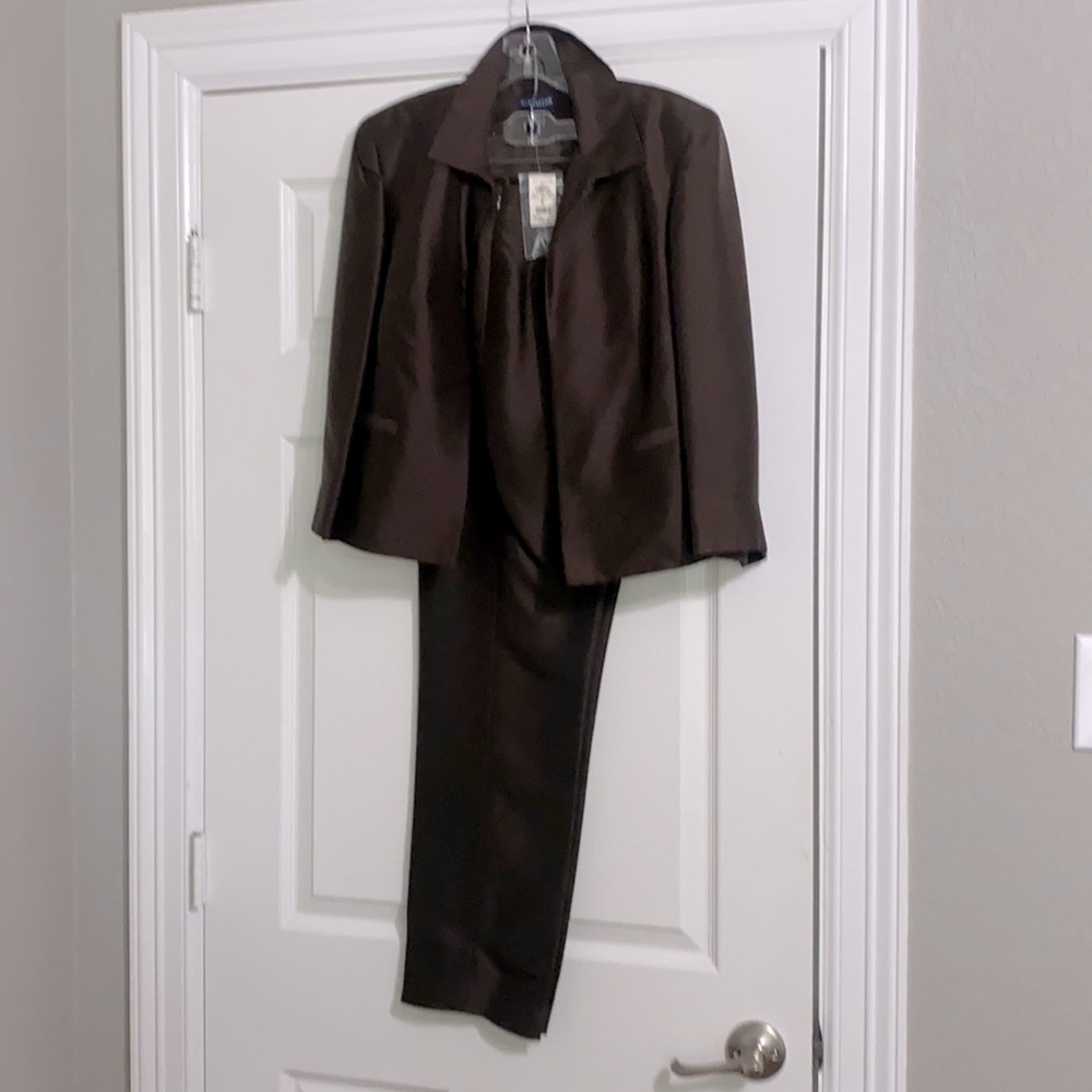 size 6 ann taylor silk pants suit